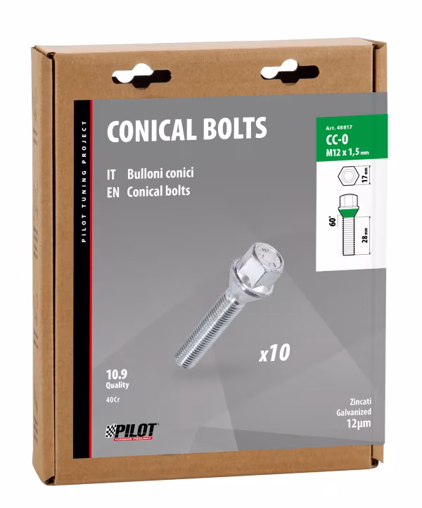 Pilot Set 10 bulloni conici corti
