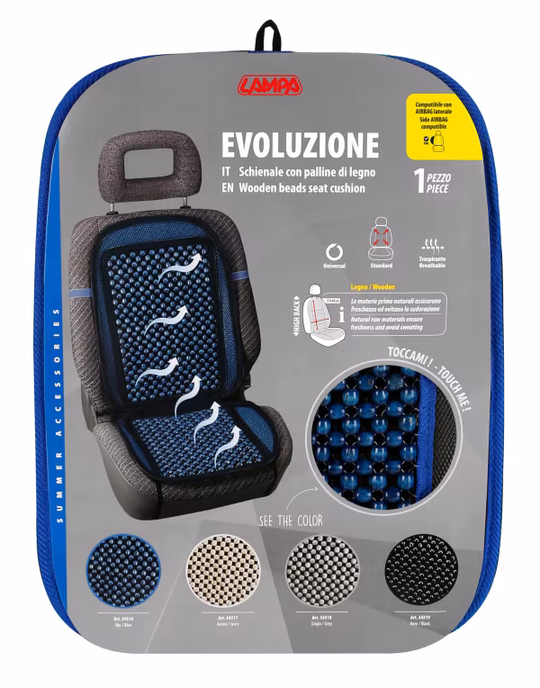 Lampa Evoluzione, schienale in palline di legno