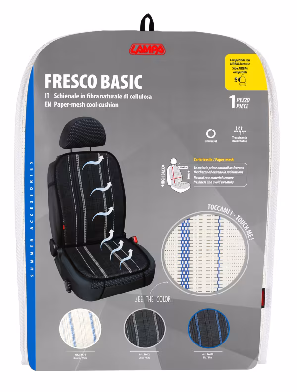 Lampa Fresco Basic, schienale in fibra naturale di cellulosa