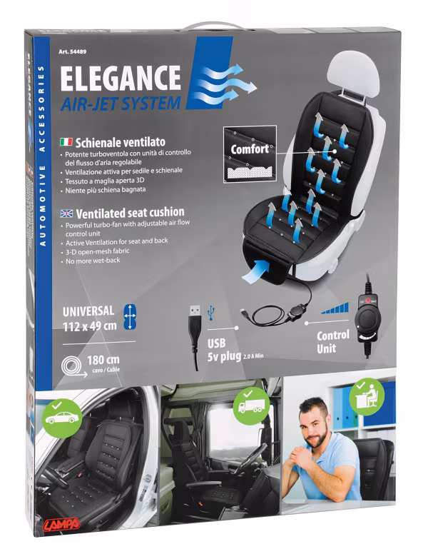 Lampa Elegance Air-Jet System, schienale ventilato