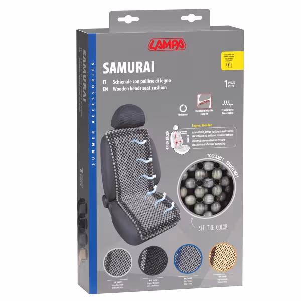 Lampa Samurai, schienale in palline di legno