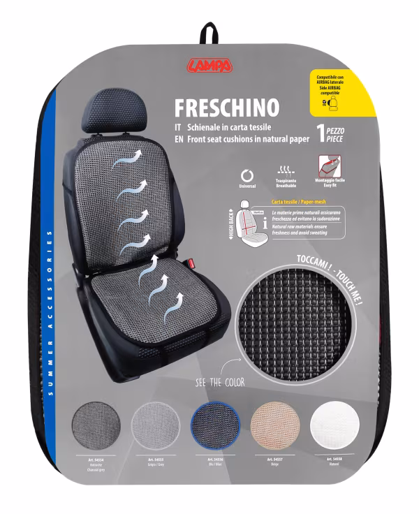 Lampa Freschino, schienale in carta tessile