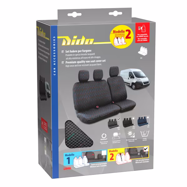Lampa Dido-2, set fodere per furgone con avvolgicintura