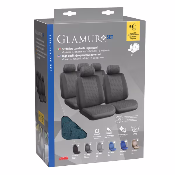 Lampa Glamur, set fodere coordinate in jacquard