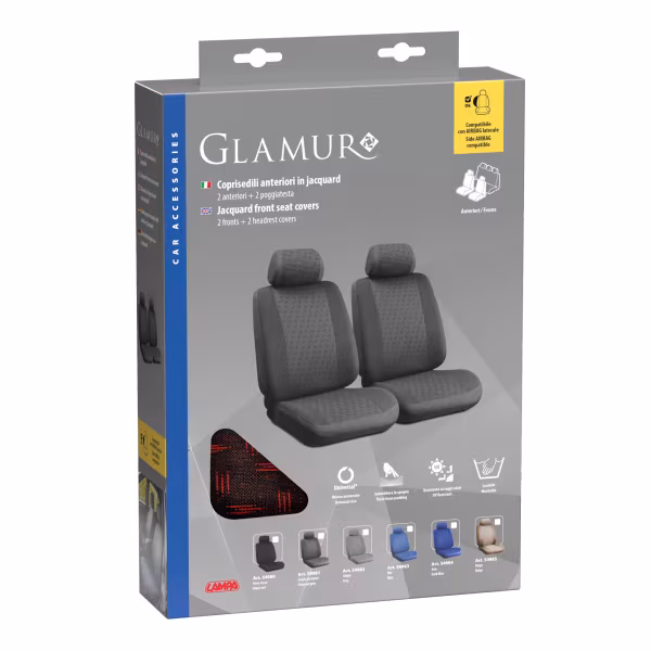 Lampa Glamur, coppia coprisedili anteriori in jacquard, universali