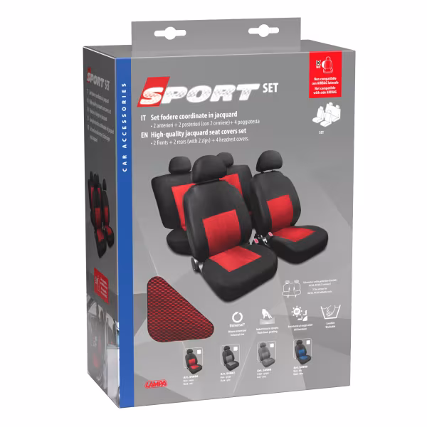Lampa Sport, set fodere coordinate in jacquard