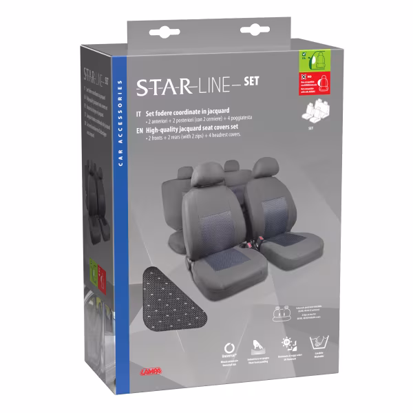 Lampa Starline, set fodere coordinate in jacquard - Antracite