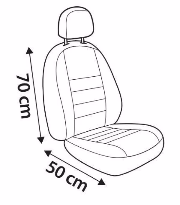 Lampa Duka XL-Fit, coppia coprisedili anteriori in tessuto jacquard e poliestere elasticizzati