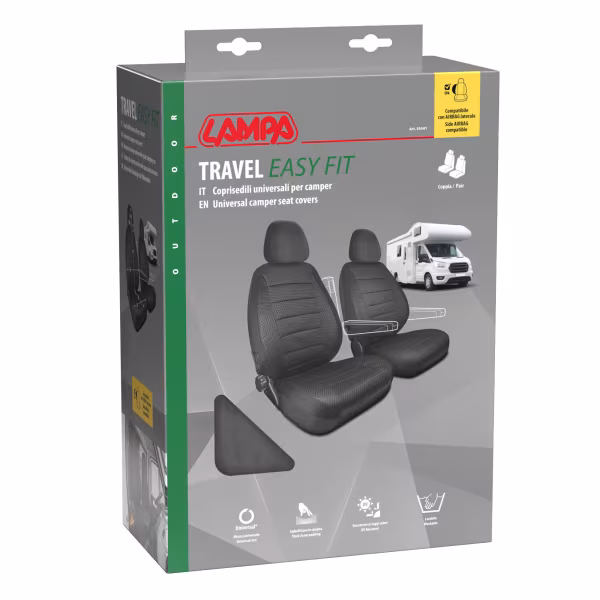 Lampa Travel Easy Fit, coprisedili universali per camper