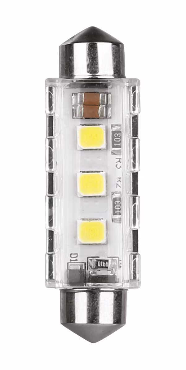 Pilot 12/24V Pro-User Series - 12,5x41 mm - SV8,5-8 - 1 pz  - Scatola - Bianco - Doppia polarità - Resistenza incorporata