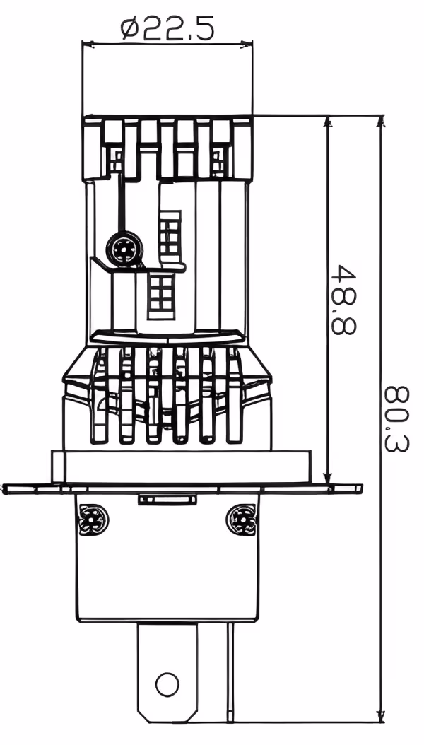 Pilot 12/24V Halo Led Saturn Series, kit conversione a Led - (H4-H19) - 40W - P43t / PU43t-3 - 1 pz  - Scatola