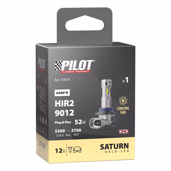 Pilot 12V Halo Led Saturn Series, kit conversione a Led - (HIR2) - 52W - PX22d - 1 pz  - Scatola