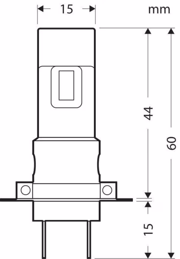 Pilot 12V Halo Led Saturn Series, kit conversione a Led - (H7-H18) - 52W - PX26d / PY26d-1 - 1 pz  - Scatola