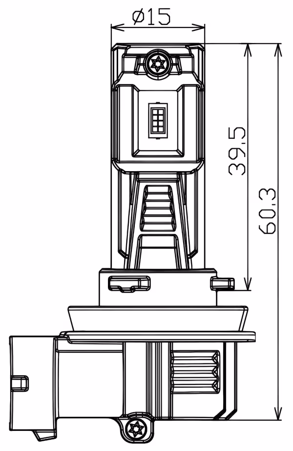 Pilot 12V Halo Led Mars Series, kit conversione a Led - (H8-H9-H11) - 20W - PGJ19-X - 1 pz  - Scatola