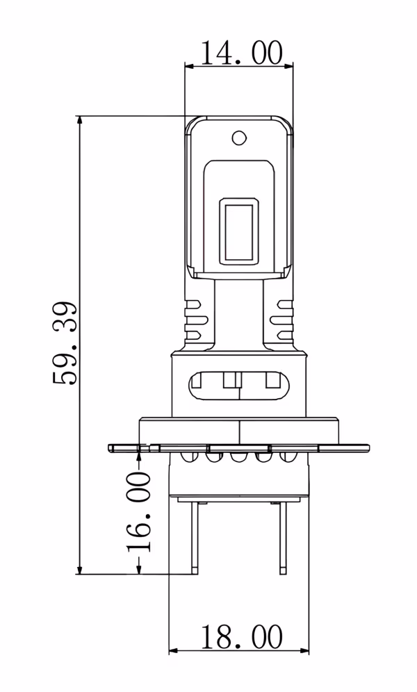 Pilot 12/24V Halo Led Neptune Series, kit conversione a Led - (H7-H18) - 35W - PX26d / PY26d-1 - 1 pz  - Scatola