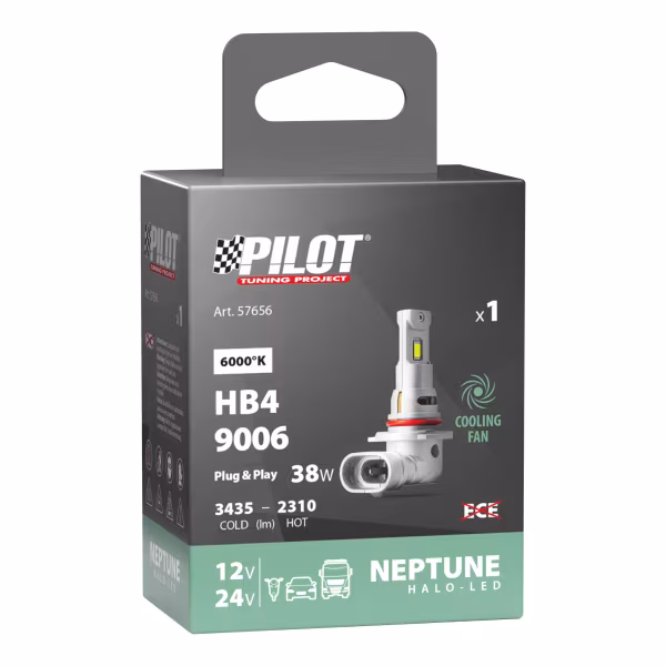 Pilot 12/24V Halo Led Neptune Series, kit conversione a Led - (HB4) - 38W - P22d - 1 pz  - Scatola