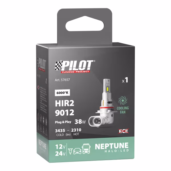 Pilot 12/24V Halo Led Neptune Series, kit conversione a Led - (HIR2) - 38W - PX22d - 1 pz  - Scatola