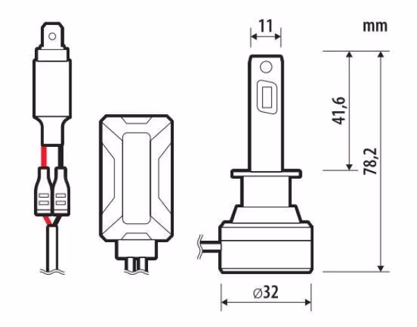 Pilot 12/24V Halo Led Jupiter Series Quick-Fit - (H1) - 55W - P14,5s - 1 pz  - Scatola