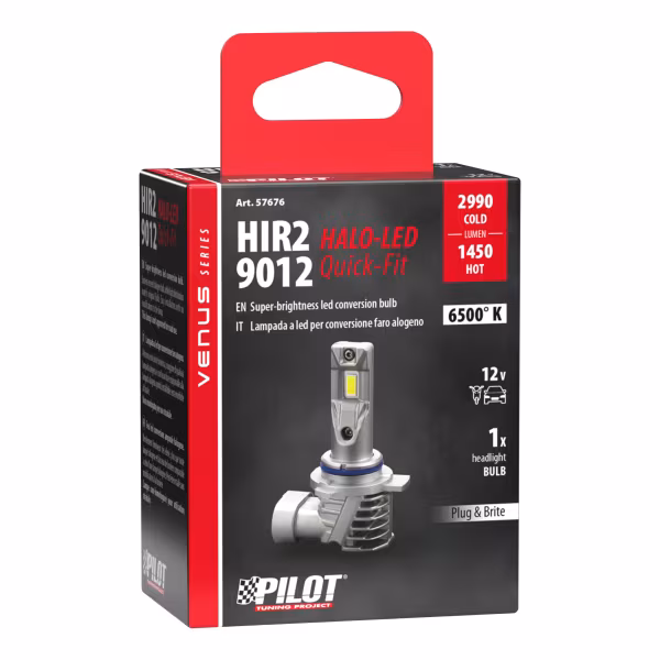 Pilot 12V Halo Led Venus Series Quick-Fit - (HIR2) - 10W - PX22d - 1 pz  - Scatola