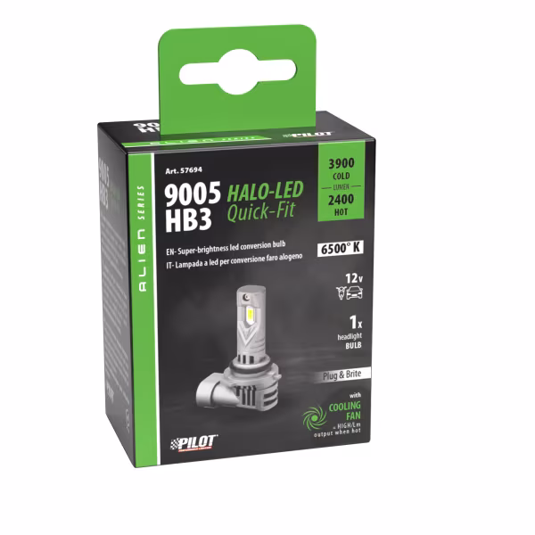 Pilot 12V Halo Led Alien Series Quick-Fit - (HB3) - 35W - P20d - 1 pz  - Scatola