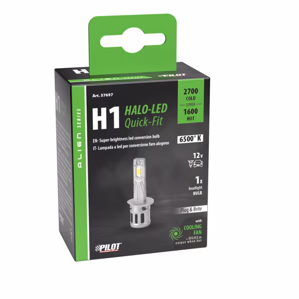 Pilot 12V Halo Led Alien Series Quick-Fit - (H1) - 25W - P14,5s - 1 pz  - Scatola