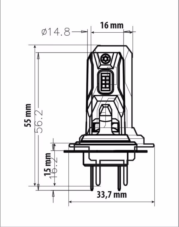 Pilot 12V Halo Led Cyber Series Quick-Fit - (H7) - 22W - PX26d - 1 pz  - Scatola