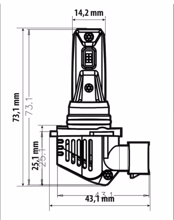 Pilot 12V Halo Led Cyber Series Quick-Fit - (HB3-HB4) - 36W - P20d/P22d - 1 pz  - Scatola
