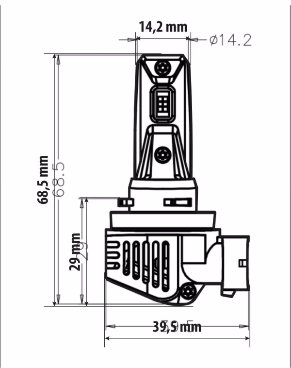 Pilot 12V Halo Led Cyber Series Quick-Fit - (H11) - 36W - PGJ19-2 - 1 pz  - Scatola