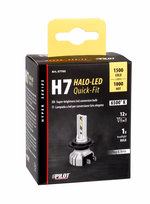 Pilot 12V Halo Led Hyper Series Quick-Fit - (H7) - 15W - PX26d - 1 pz  - Scatola