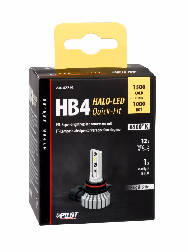 Pilot 12V Halo Led Hyper Series Quick-Fit - (HB4) - 15W - P22d - 1 pz  - Scatola