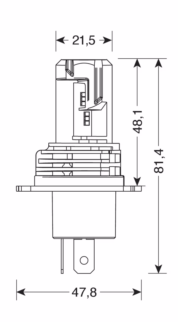 Pilot 12/24V Halo Led Serie 8 Halo Killer - (H4) - 25W - P43t - 2 pz  - Scatola