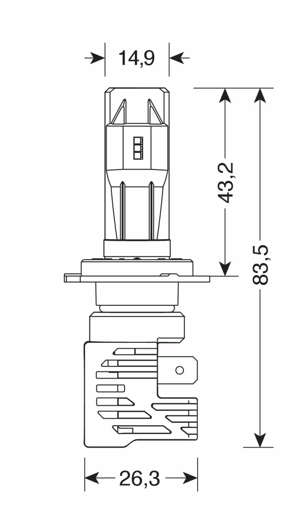 Pilot 12/24V Halo Led Serie 8 Halo Killer - (H7) - 25W - PX26d - 2 pz  - Scatola