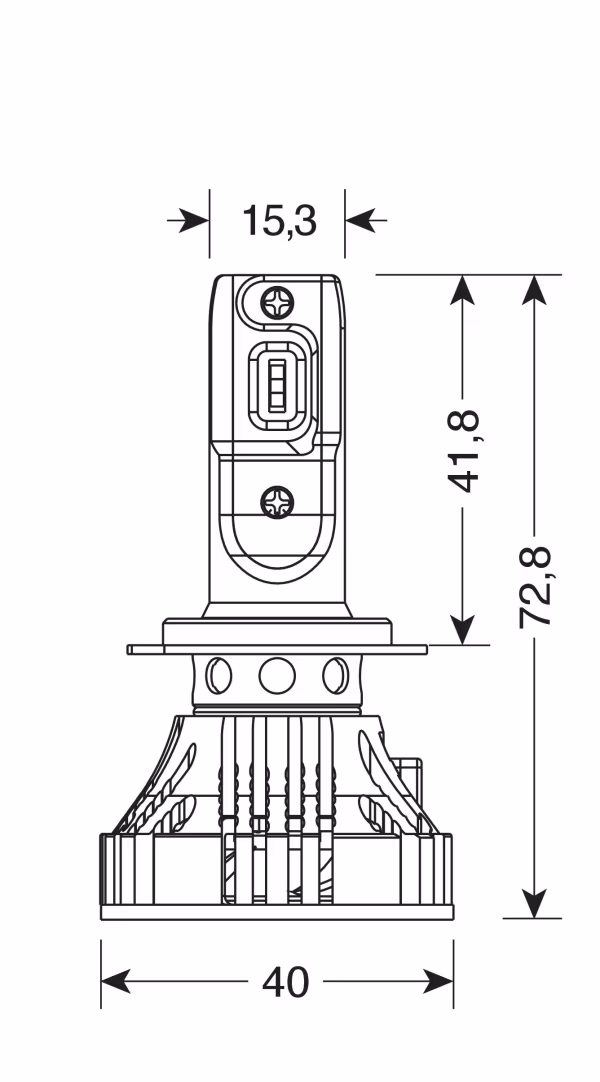 Pilot 12/24V Halo Led Serie 7 Compact - (H7) - 36W - PX26d - 2 pz  - Scatola