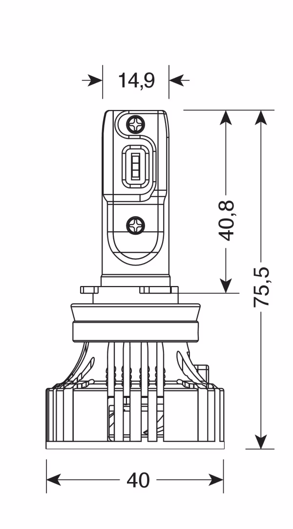 Pilot 12/24V Halo Led Serie 7 Compact - (H8-H9-H11-H16) - 36W - PGJ19-X - 2 pz  - Scatola