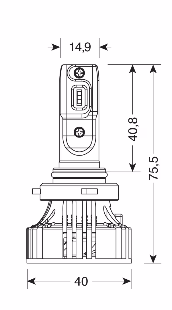 Pilot 12/24V Halo Led Serie 7 Compact - (H10-HB3) - 36W - P20d - 2 pz  - Scatola