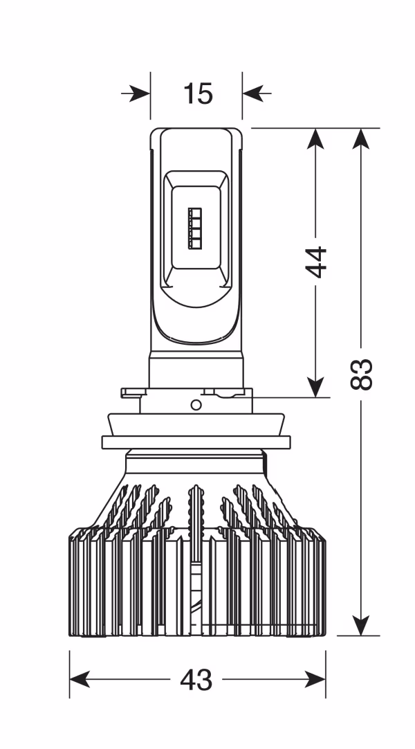 Pilot 12/24V Halo Led Serie 6 Standard - (H8-H9-H11-H16) - 30W - PGJ19-X - 2 pz  - Scatola