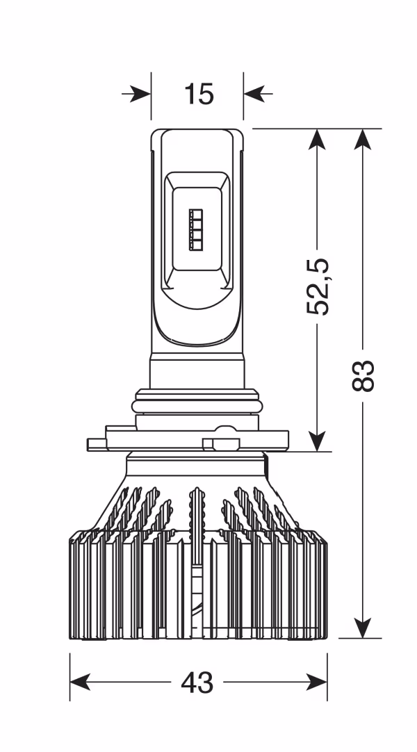 Pilot 12/24V Halo Led Serie 6 Standard - (H10-HB3) - 30W - P20d - 2 pz  - Scatola