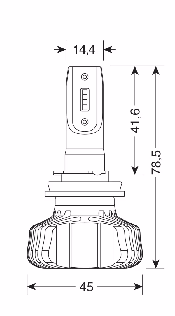 Pilot 12/24V Halo Led Serie 5 Blaster - (H8-H9-H11-H16) - 20W - PGJ19-X - 2 pz  - Scatola