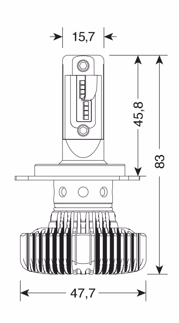 Pilot 12/24V Halo Led Serie 4 Fit-Master - (H4) - 25W - P43t - 2 pz  - Scatola