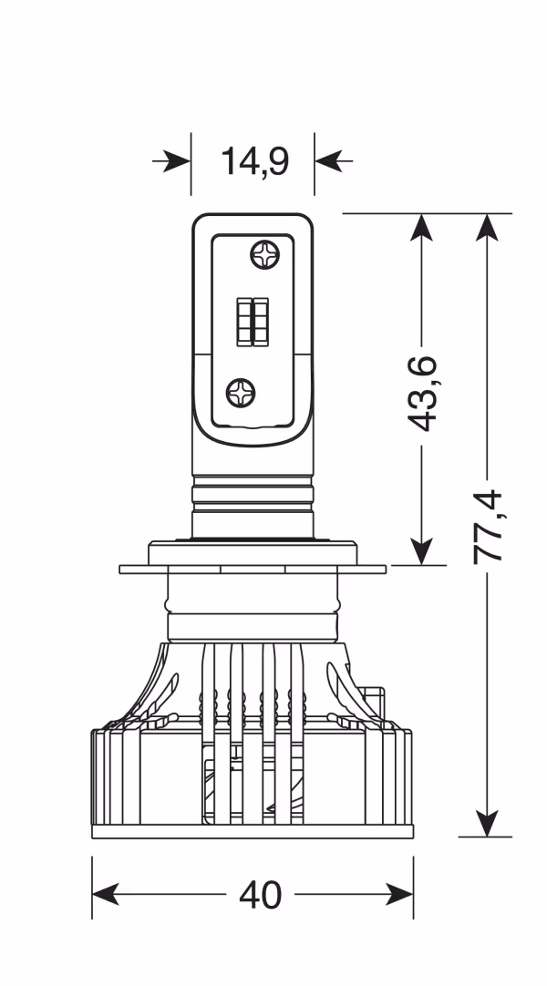 Pilot 12/24V Halo Led Serie 7 Compact - (H7 Lenticular) - 36W - PX26d - 2 pz  - Scatola
