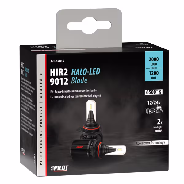 Pilot 12/24V Halo Led Serie 3 Blade - (HIR2) - 20W - PX22d - 2 pz  - Scatola