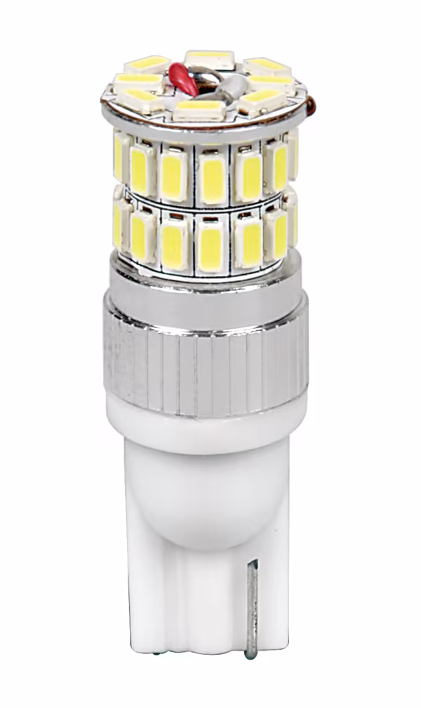 Pilot 12V Mega-Led 36 - 36 SMD x 1 chip - (T10) - W2,1x9,5d - 2 pz  - D/Blister - Bianco - Doppia polarità