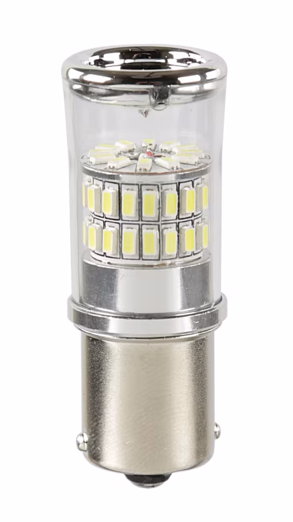 Pilot 12/24V Led Series - 48 SMD x 1 chip - (P21W) - BA15s - 1 pz  - D/Blister - Bianco - Doppia polarità