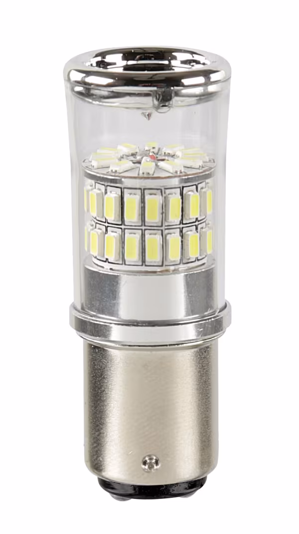 Pilot 12/24V Mega-Led 48 - 48 SMD x 1 chip - (P21/5W) - BAY15d - 1 pz  - D/Blister - Bianco