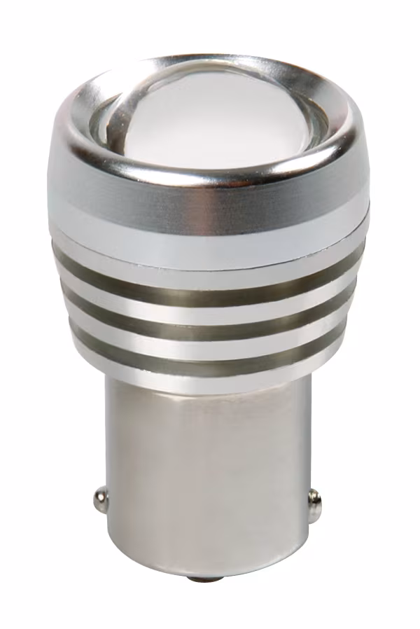 Pilot 12V Led Series - 2 super chips + 3 chips - (P21W) - BA15s - 1 pz  - D/Blister - Bianco