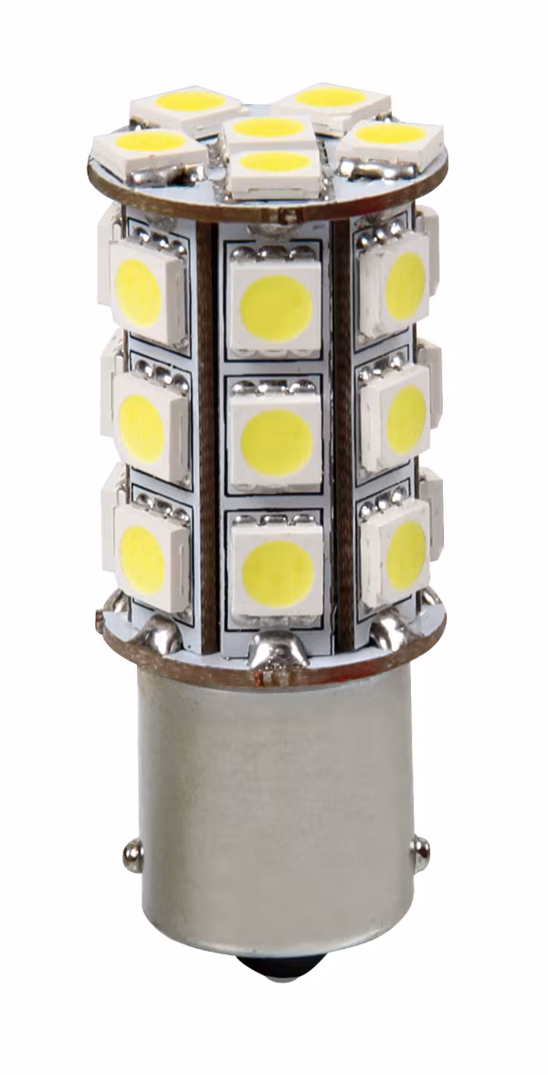 Pilot 12V Led Series - 27 SMD x 3 chips - (P21W) - BA15s - 1 pz  - Scatola - Bianco