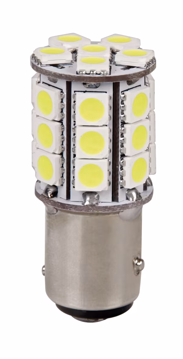 Pilot 12V Hyper-Led 81 - 27 SMD x 3 chips - (P21/5W) - BAY15d - 1 pz  - Scatola - Bianco