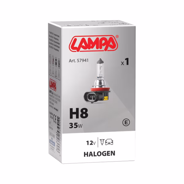 Lampa 12V Lampada alogena - H8 - 35W - PGJ19-1 - 1 pz  - Scatola