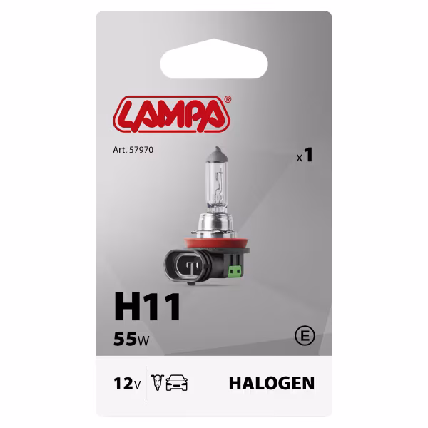Lampa 12V Lampada alogena - H11 - 55W - PGJ19-2 - 1 pz  - Scatola