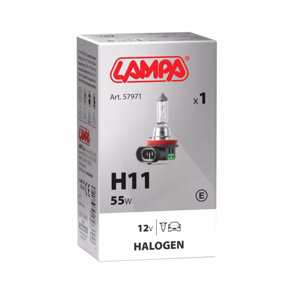 Lampa 12V Lampada alogena - H11 - 55W - PGJ19-2 - 1 pz  - Scatola